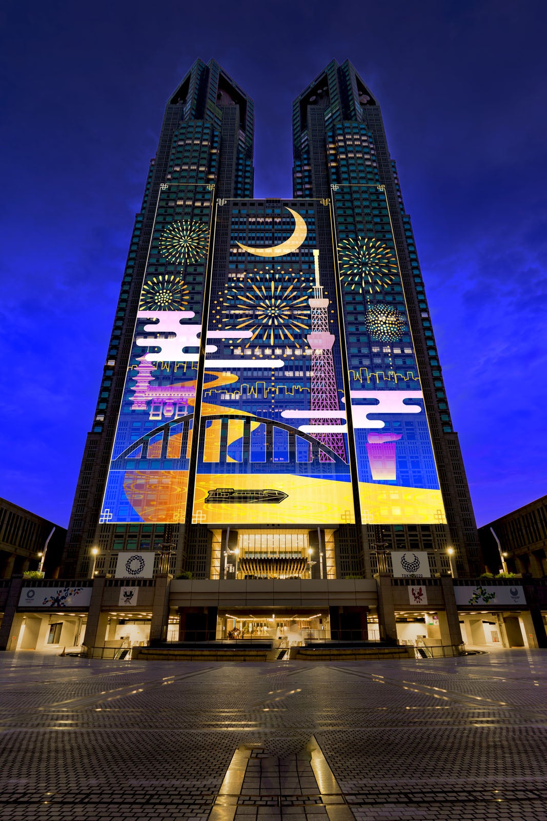 平日の投影イメージ画像提供：東京都