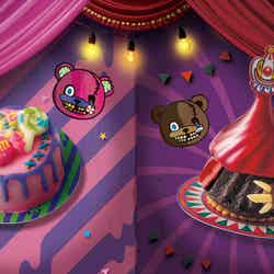 『ハミクマキャンディ・ケーキ ~ストロベリー~』『ハミクマ・サイコサーカス・ケーキ ~ビターチョコ~』/画像提供:ユニバーサル・スタジオ・ジャパン
