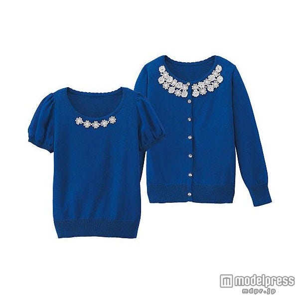 フラワーモチーフツインニット|「cecile」7,549円(税込)