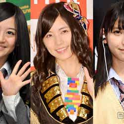 AKB48グループ“へそ美人”No.1を発表　水着姿の完璧美ボディに絶賛の声（左から）上西恵、松井珠理奈、松岡菜摘【モデルプレス】