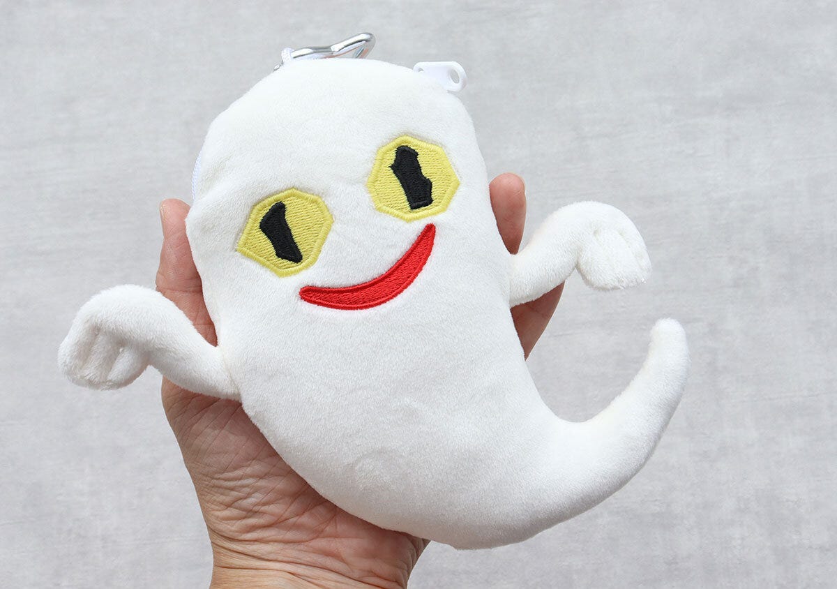 目が光る ねないこだれだおばけぬいぐるみポーチ目が光る