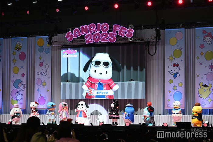「2025年サンリオキャラクター大賞」3位のポチャッコ「SANRIO FES 2025」の様子(C)モデルプレス