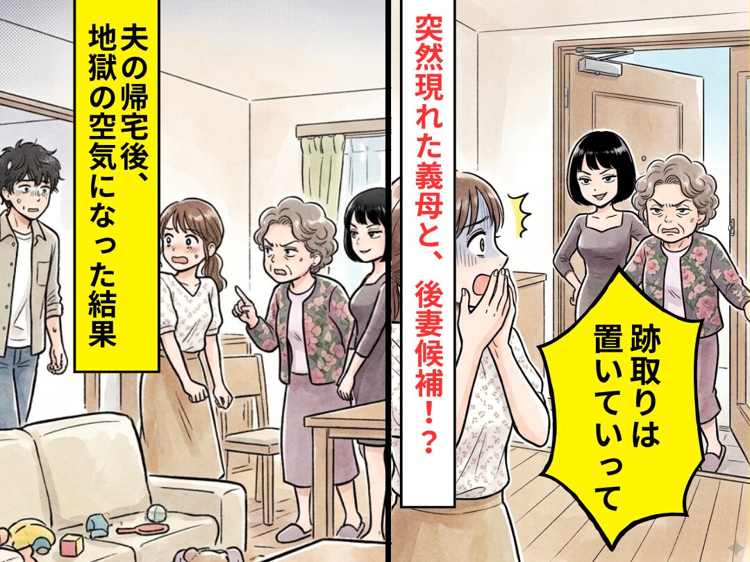 義母が知らない女と尋ねてきて…「跡取りは置いていけ」さらにその後⇒夫が帰宅し【地獄の空気】になった結果