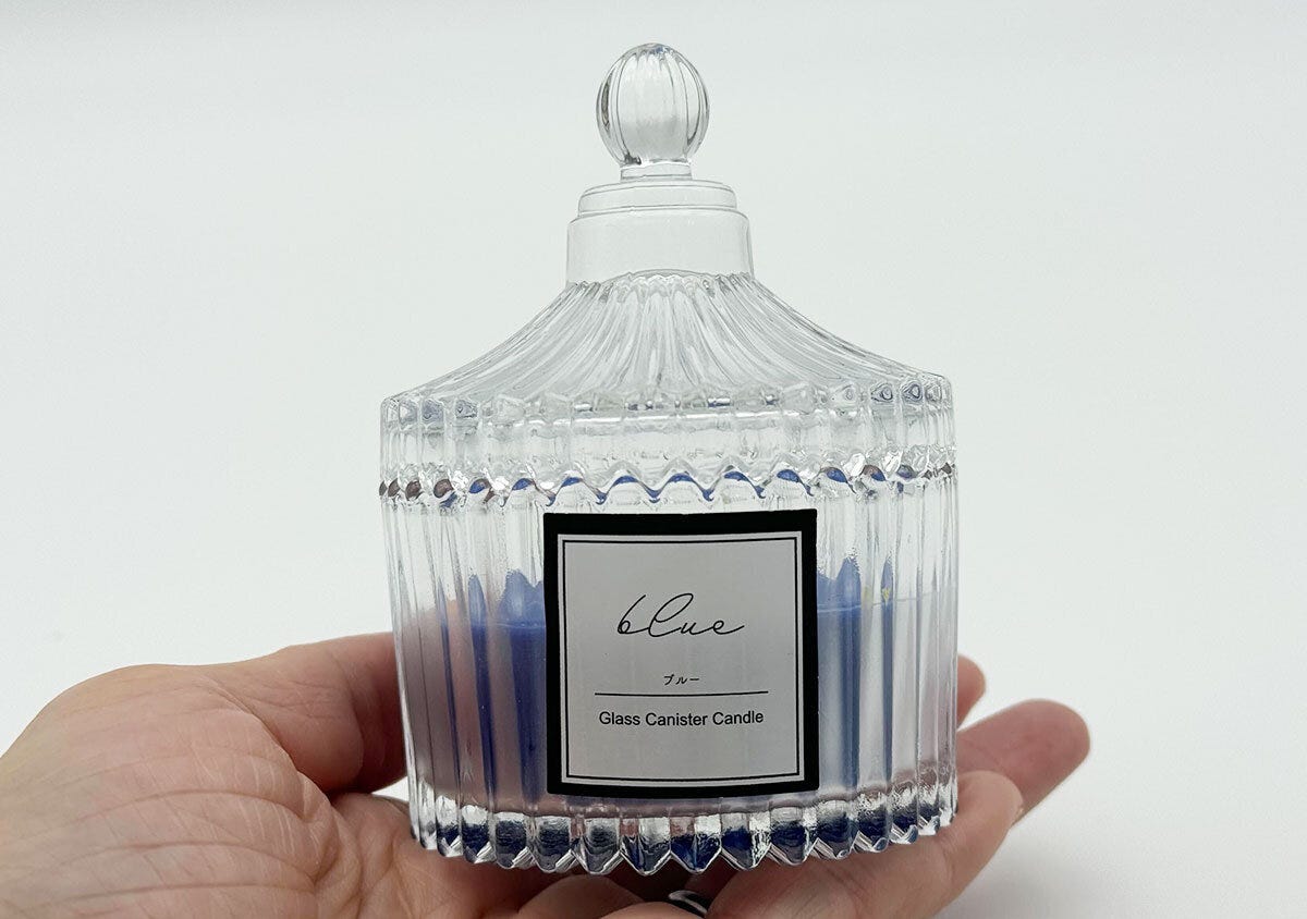 ガラスキャニスターキャンドル(ブルー) ガラスキャニスターキャンドル(ブルー)
