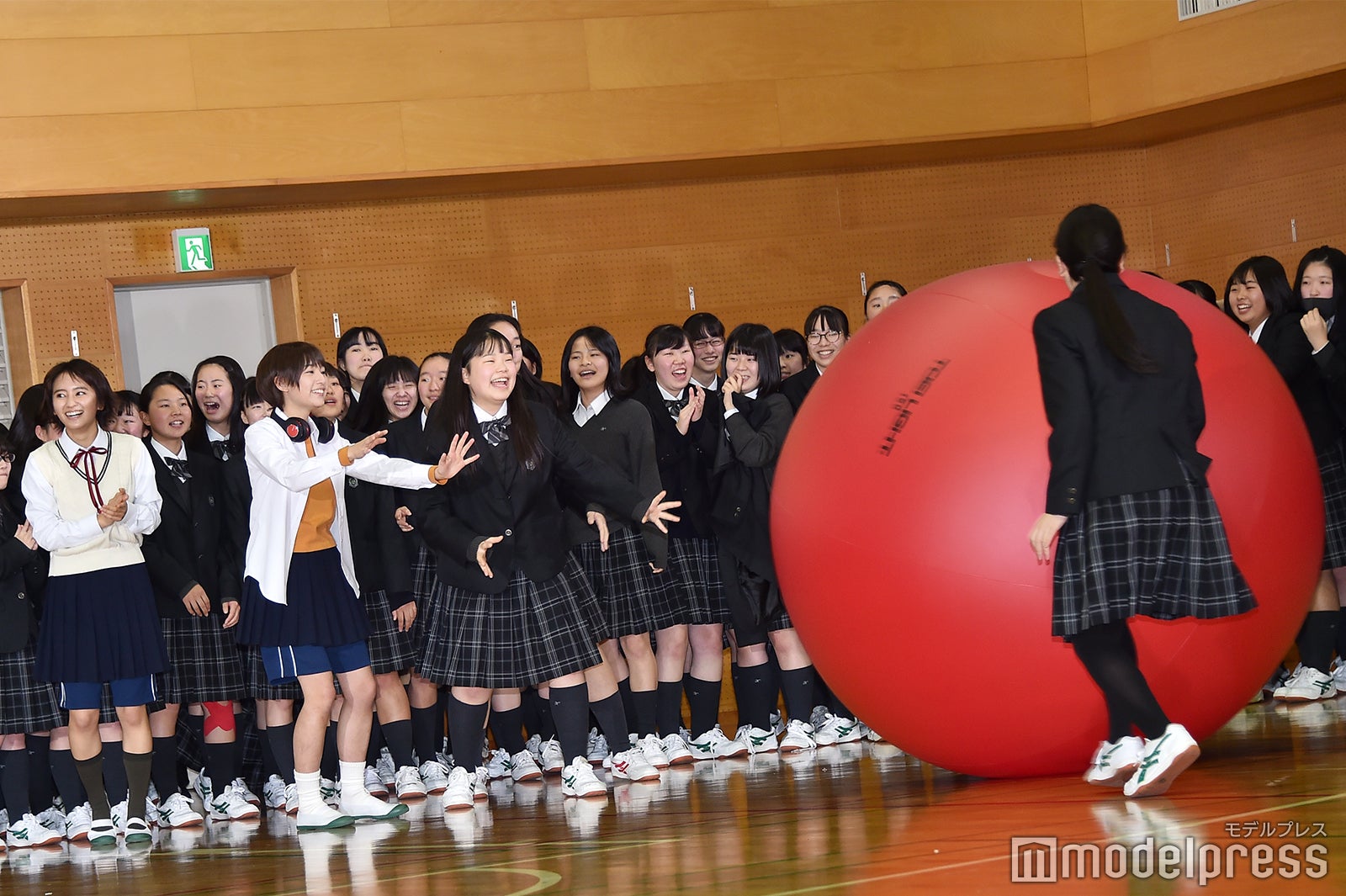 大玉転がし対決の様子（C）モデルプレス