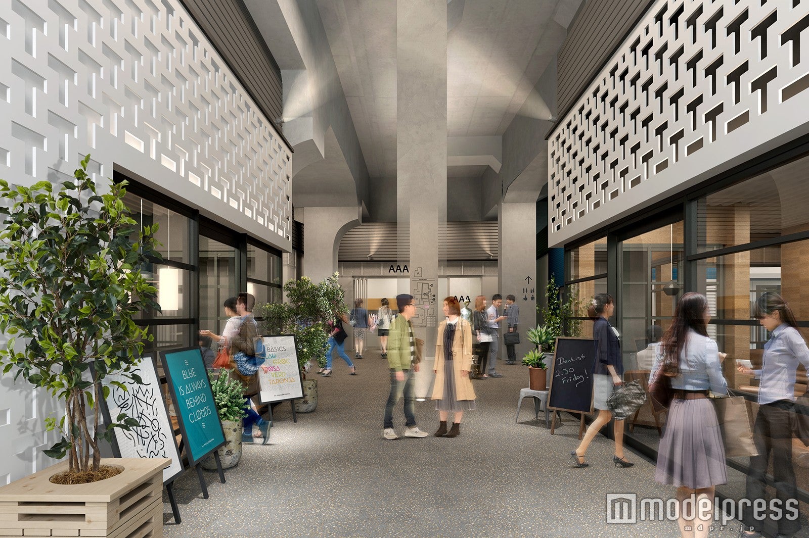 中目黒高架下・山手通り沿い施設内イメージ／画像提供：東急電鉄