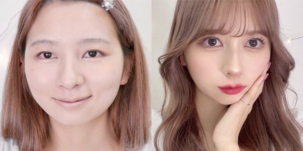 美容系YouTuber・nanakoななこ、すっぴん＆メイク後の比較に「土台から完成してる」「努力の結晶」とファン絶賛 - モデルプレス