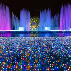 ダイヤモンド・オーロラワールドエリア 、噴水ショー昨年の様子/画像提供:よみうりランド