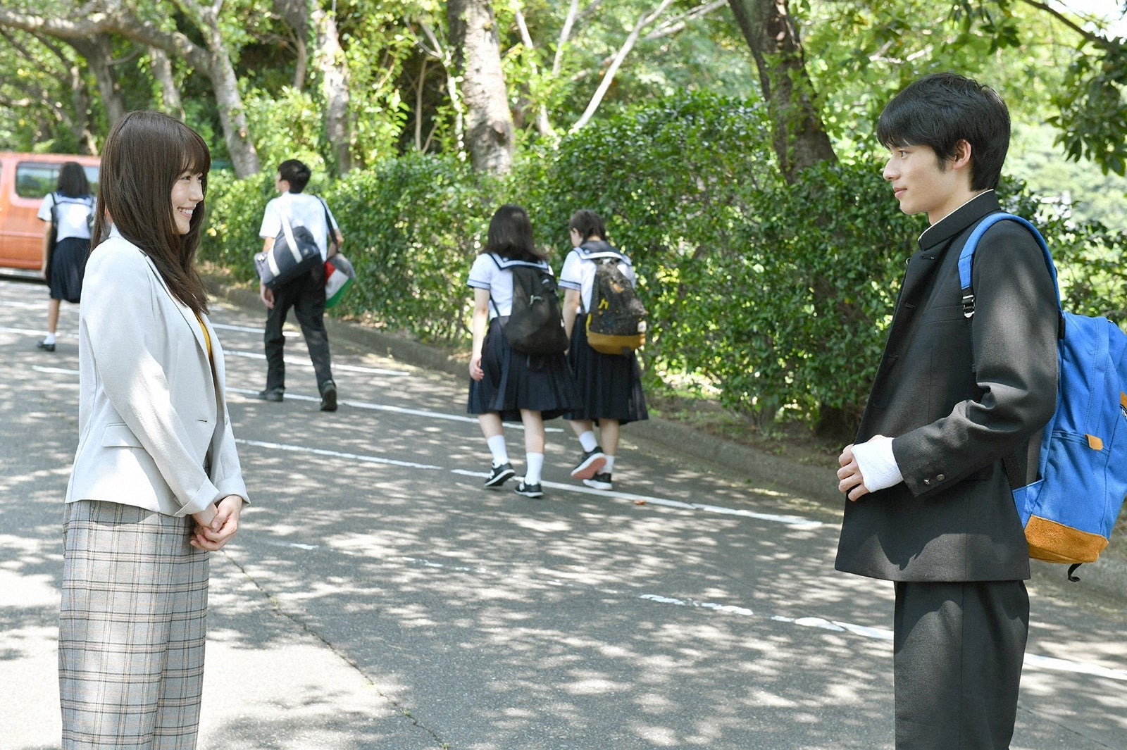 有村架純、岡田健史／「中学聖日記」第2話より（C）TBS