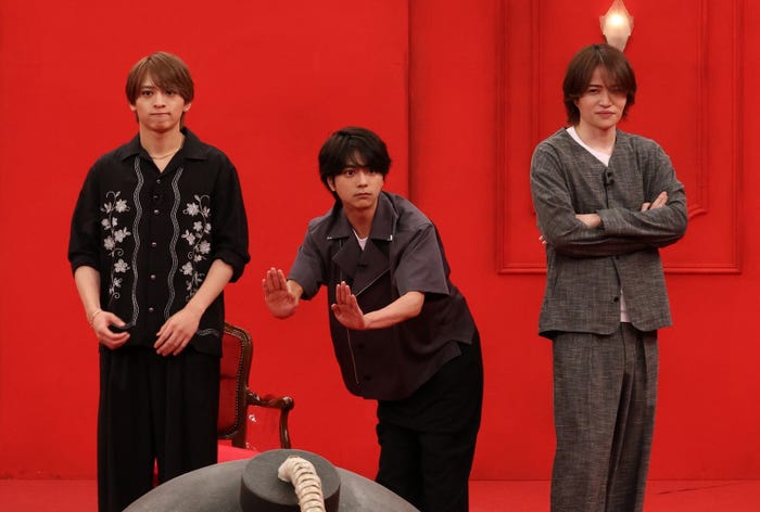 猪俣周杜、佐藤勝利、菊池風磨(C)フジテレビ