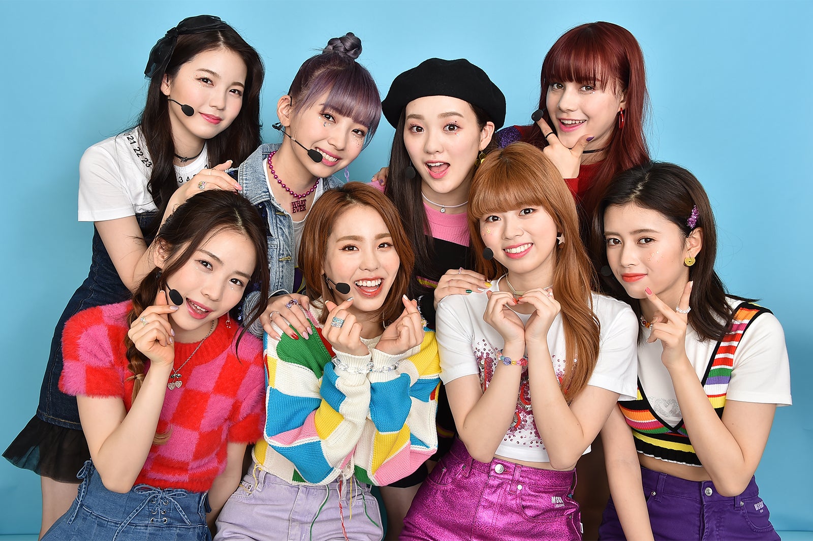 （後列左から）AYAKA、MAYUKA、RIO、NINA（前列左から）MAYA、MAKO、RIKU、RIMA （C）TBS