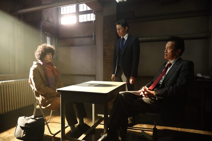 菅田将暉、筒井道隆、遠藤憲一/「ミステリと言う勿れ」第1話より(C)田村由美/小学館 (C)フジテレビジョン