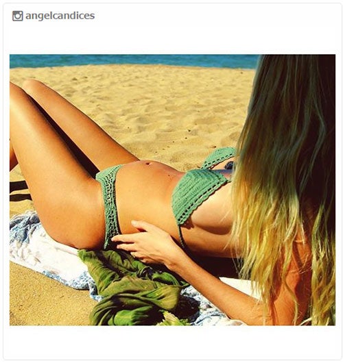 妊娠中のキャンディス スワンポール ビキニ でふっくらお腹を初公開 モデルプレス