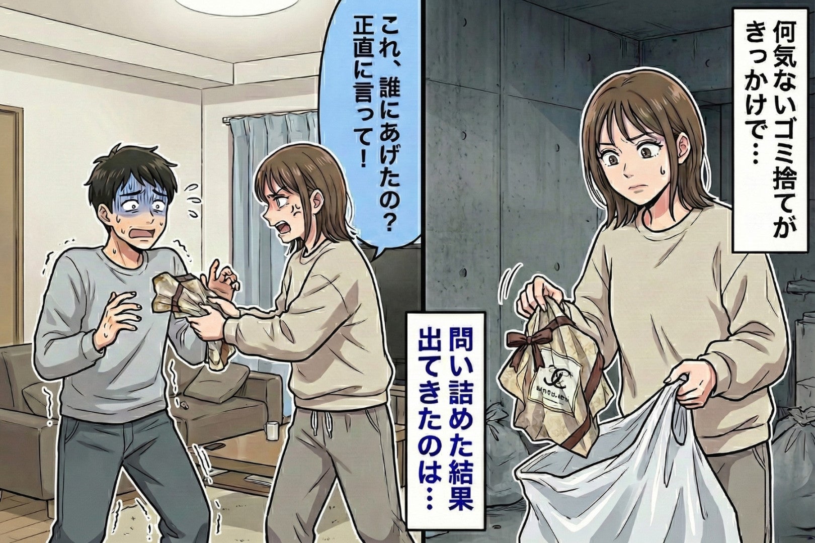 ゴミ出しで彼の袋から"見覚えのない包装紙"→問い詰めたら出た言い訳が雑すぎた