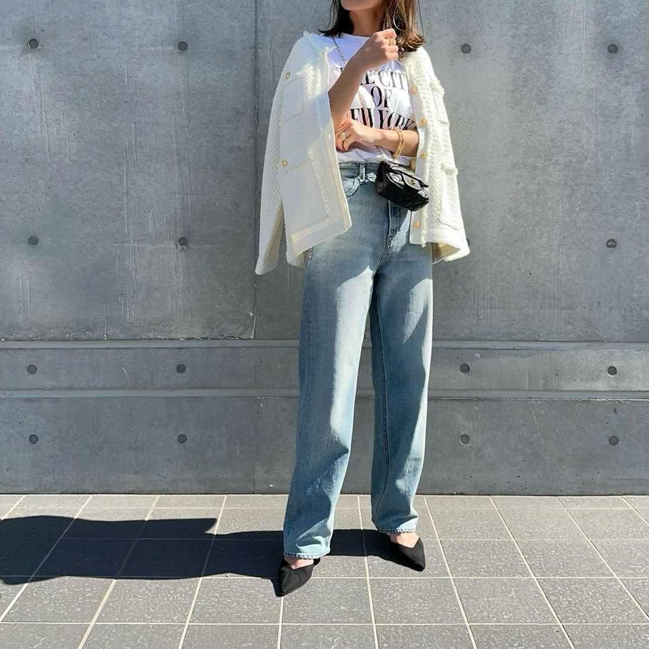 ヤヌーク デニムパンツ ストレート オシャレ シンプル 春夏秋冬