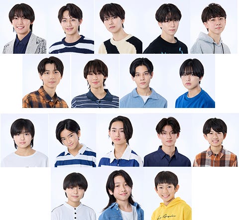 (画像左上から)阿達慶、千井野空翔、竹村実悟、田仲陽成、松浦銀志、羽村仁成、末永光、鍋田大成、関翔馬、宮岡大愛、山岸想、善如寺來、平田光寬、馬場律樹、岩崎楓士、染谷樹、横田大都(提供写真)