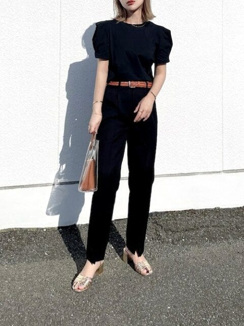 黒 ブラックコーデ 春夏 黒 ブラックコーデ 春夏