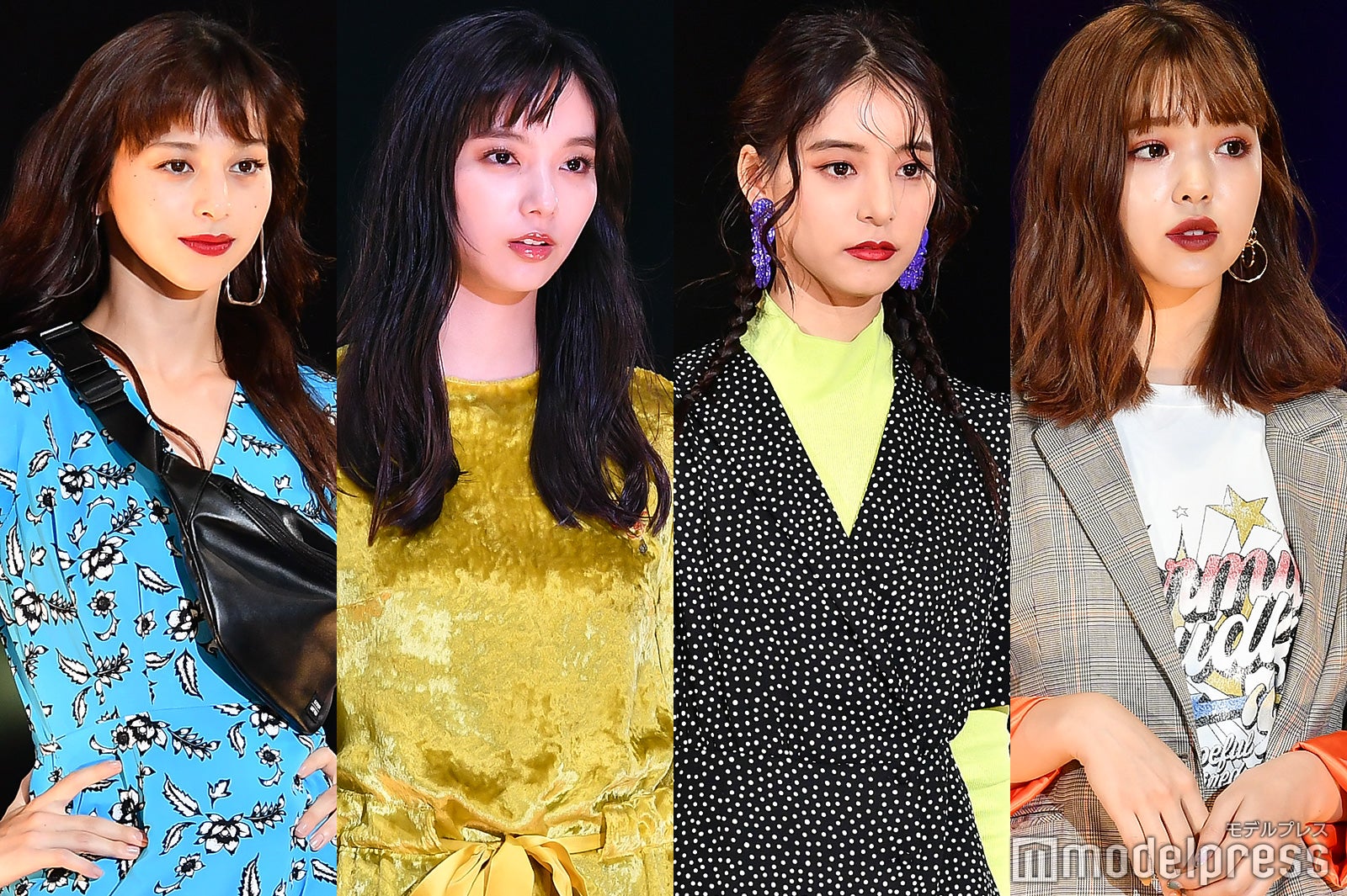 （左から）中条あやみ、新川優愛、新木優子、藤田ニコル（C）モデルプレス