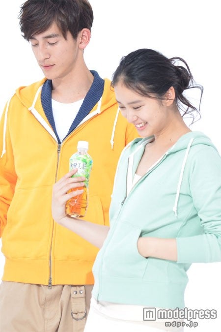 武井咲のCM撮影風景