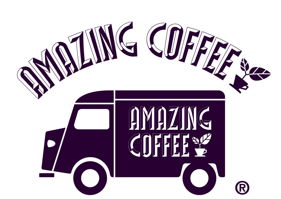 コーヒーショップ「AMAZING COFFEE」ロゴ（画像提供：所属事務所）