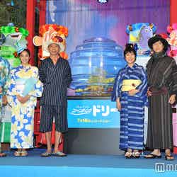 （左から）木村英智氏、中村アン、木梨憲武、室井滋、上川隆也、さかなクン（C）モデルプレス