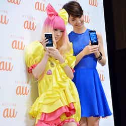 きゃりーぱみゅぱみゅ(左)剛力彩芽(右)