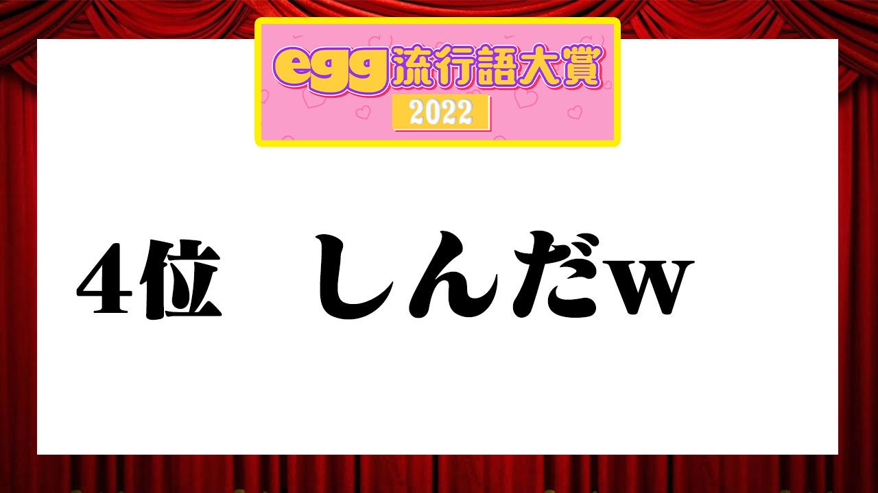 『egg流行語大賞2022』 （提供写真）