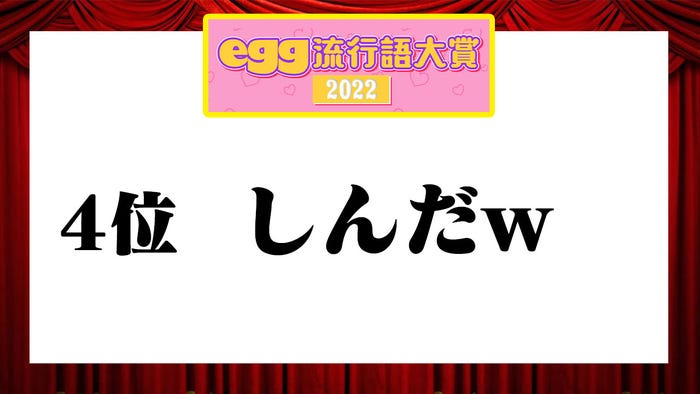 『egg流行語大賞2022』 (提供写真)