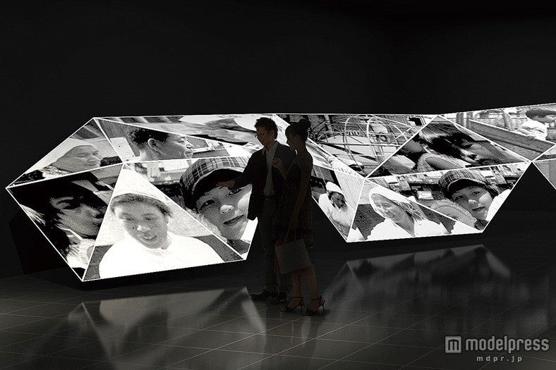 多面体変形オブジェをにプロジェクションマッピングを投影する「軍艦島の表情」（イメージ画像）／画像提供：Zero-Ten