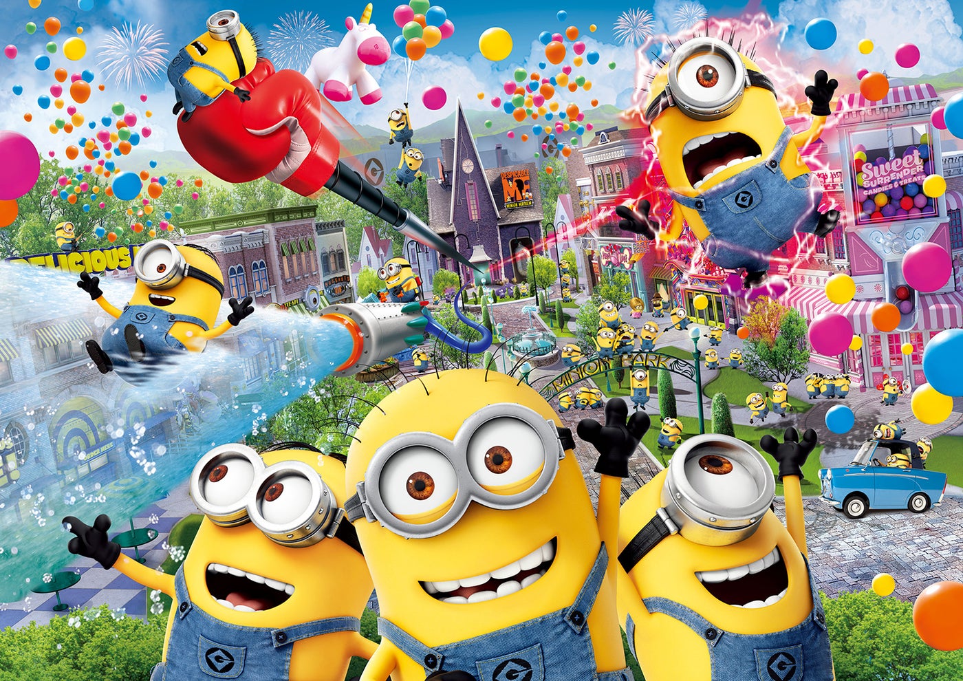 ミニオン・パーク／Despicable Me，Minion Made and all related marks and characters are trademarks and copyrights of Universal Studios. Licensed by Universal Studios Licensing LLC．All Rights Reserved．（C）＆（R）Universal Studios.　All rights reserved．