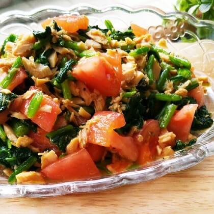 ほうれん草とトマトのツナサラダ