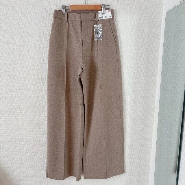2025ユニクロ大人女性おすすめブラッシュドジャージーワイドパンツ