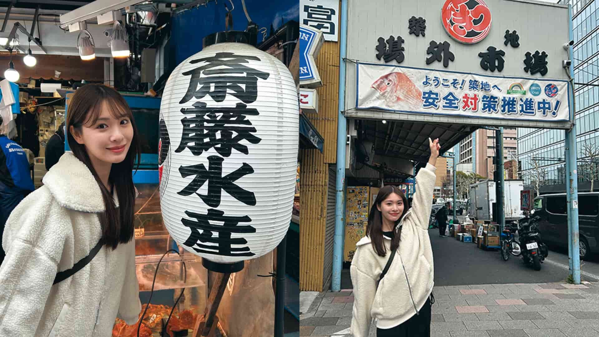 おいしいグルメが盛りだくさん♡【中川紅葉】が「築地場外市場」の魅力を徹底調査！