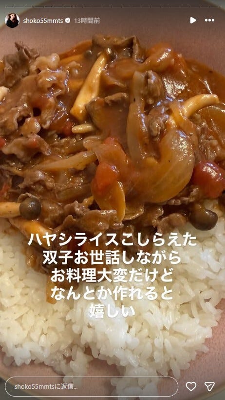 中川翔子Instagramストーリーズより