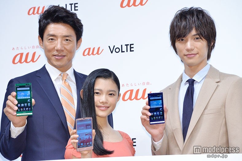 （左から）松岡修造、杉咲花、福士蒼汰