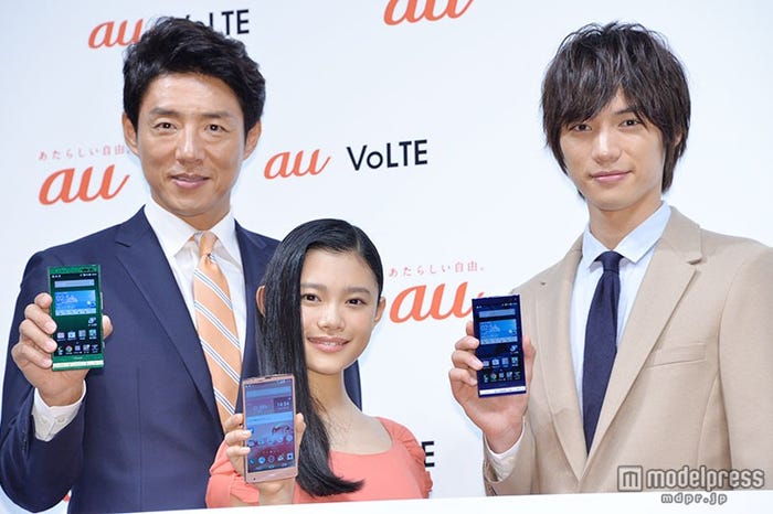 (左から)松岡修造、杉咲花、福士蒼汰