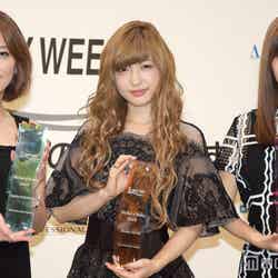 「BEAUTY WEEK AWARD 2016」授賞式に出席した（左から）西川史子、神田沙也加、指原莉乃（C）モデルプレス