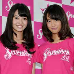 「ミスセブンティーン2013」に選ばれた（左から）田辺桃子、大友花恋