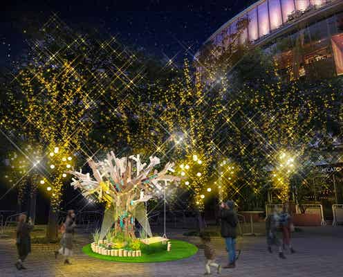 東京ドームシティの冬季イルミネーション、LED23万個輝く巨大ツリー&撮影が楽しくなる仕掛けも