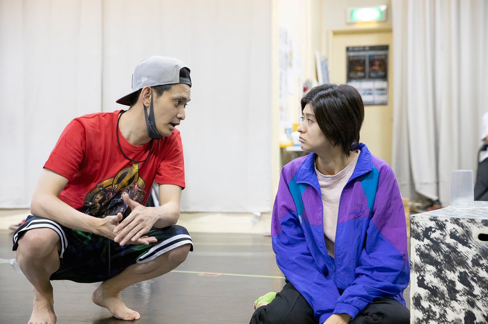 舞台「夕」稽古の様子 （提供写真）