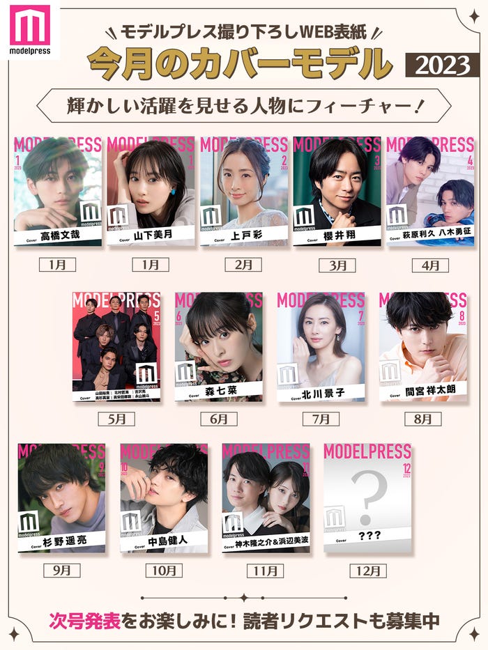 2023年モデルプレス「今月のカバーモデル」