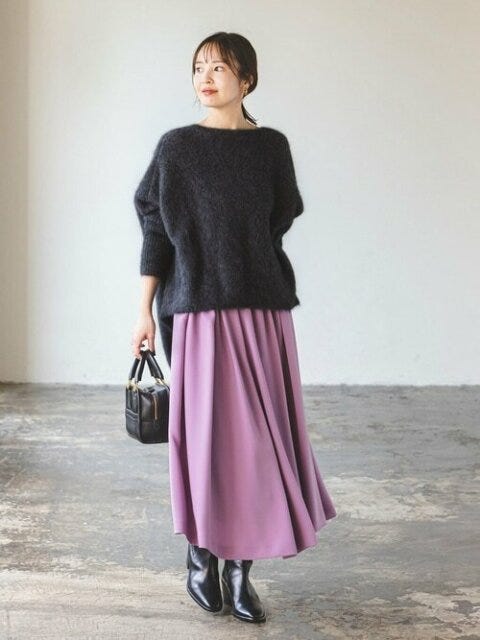 ニット コーデ 冬 大人の最旬ニットコーデ