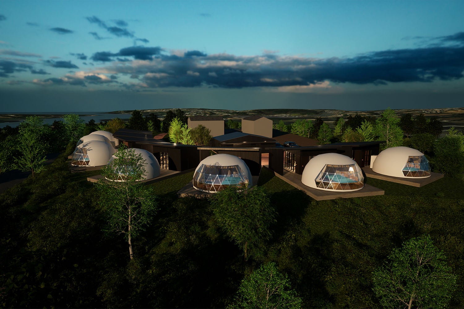 三重にグランピング施設「伊勢志摩BASE」インクルーシブサービス＆プロジェクター付き客室も