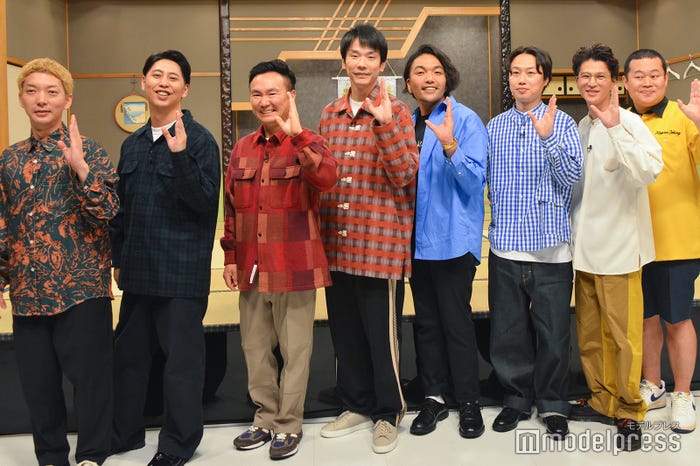 嶋佐和也、屋敷裕政、山内健司、濱家隆一、盛山晋太郎、リリー、芝大輔、ともしげ