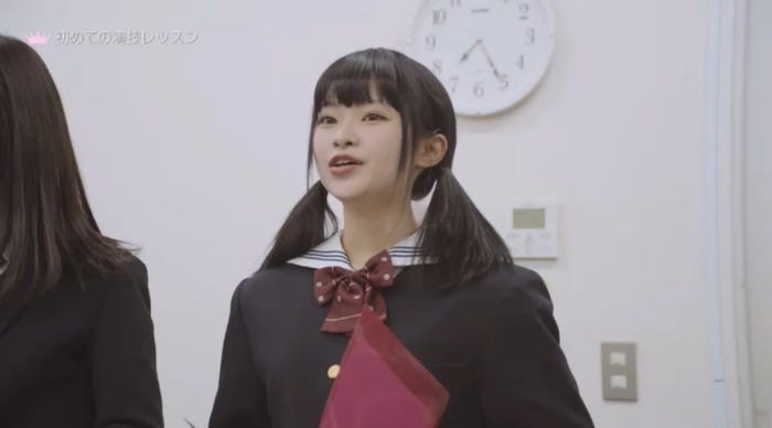 発声練習/「女子高生ミスコンFINALIST~ハレトキドキJK~」より(提供画像)