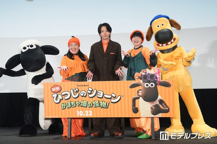 (左から)よしこ、中村倫也、まひる(C)モデルプレス
