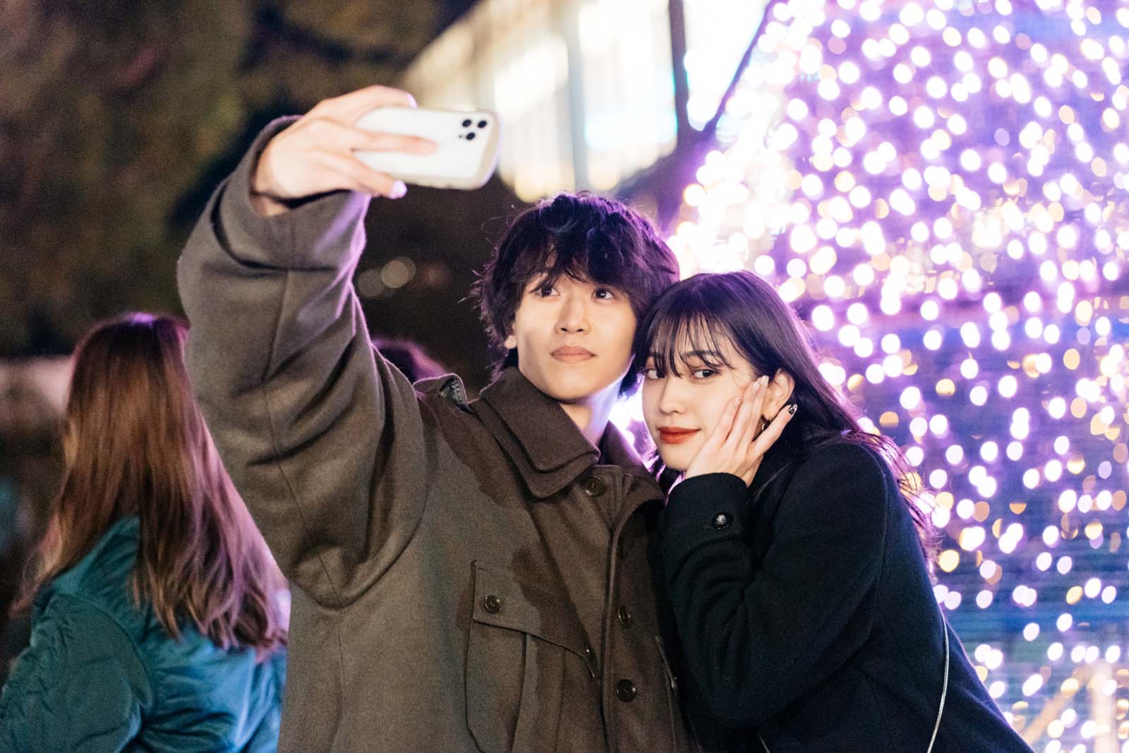 高橋聖那、北澤舞悠「彼とオオカミちゃんには騙されない」第1話（C）AbemaTV, Inc.