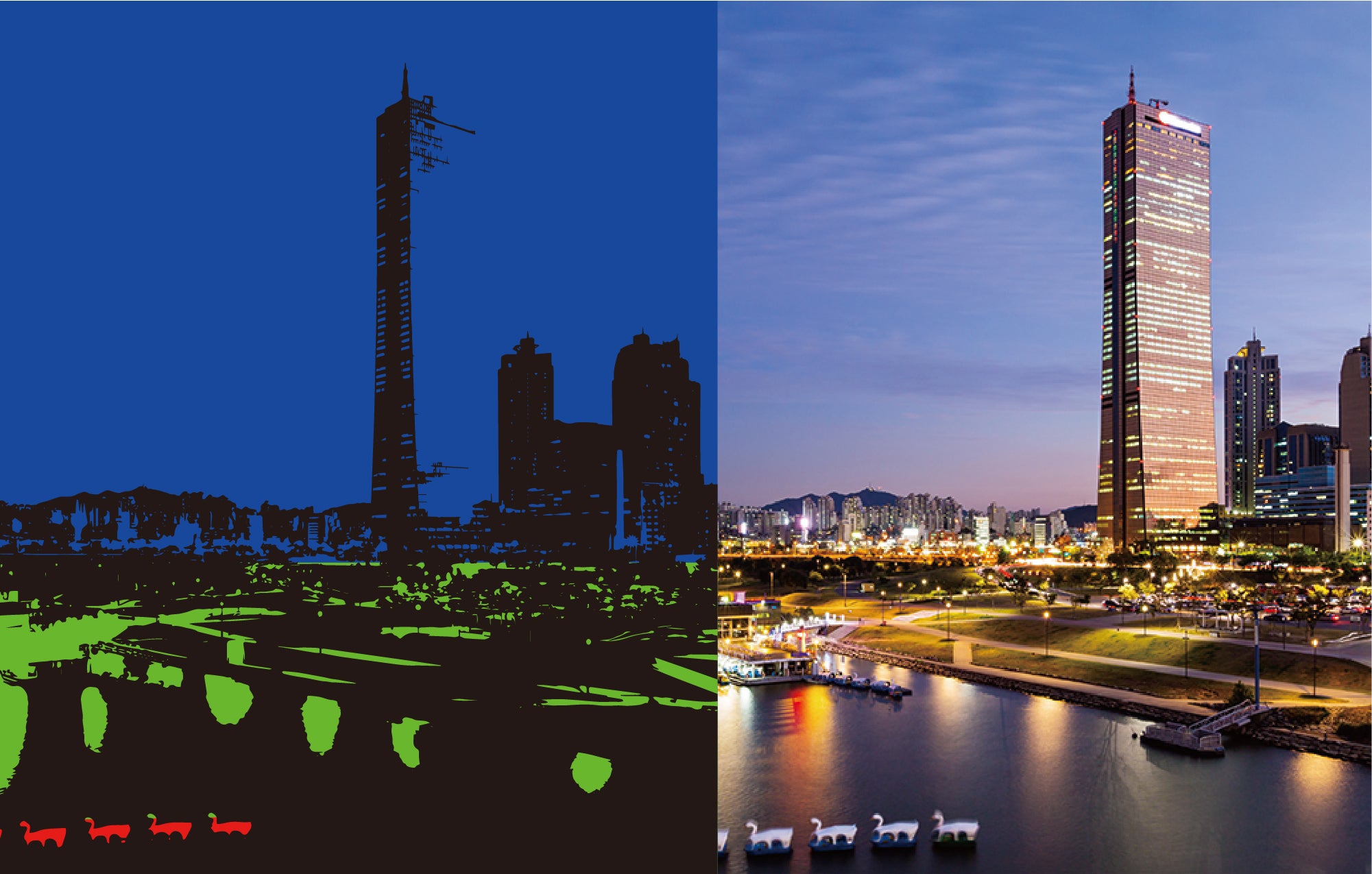 AIを駆使した夜景モードで、色彩豊かな1枚を