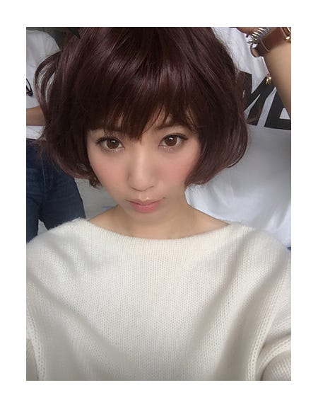 レッドブラウンのボブヘアに/オフィシャルブログ(LINE)より