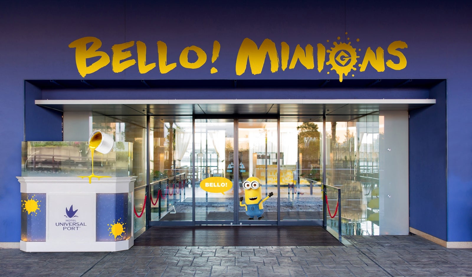 ミニオンがごきげんでお出迎え！（イメージ）／画像提供：ホテル ユニバーサル ポート